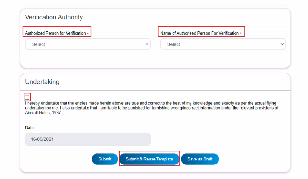 eGCA submission confirmation
