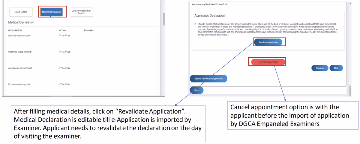 eGCA portal step screenshot