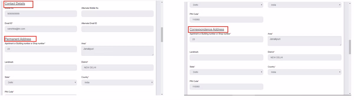 eGCA portal step screenshot