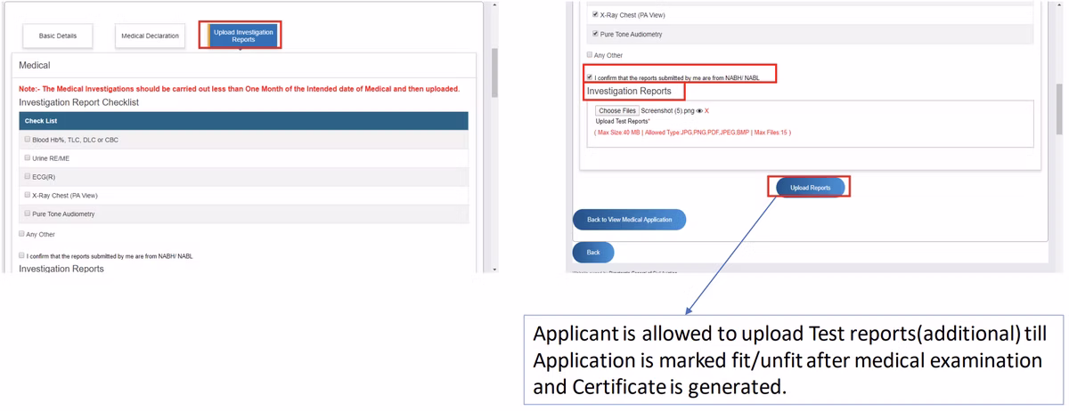 eGCA portal step screenshot