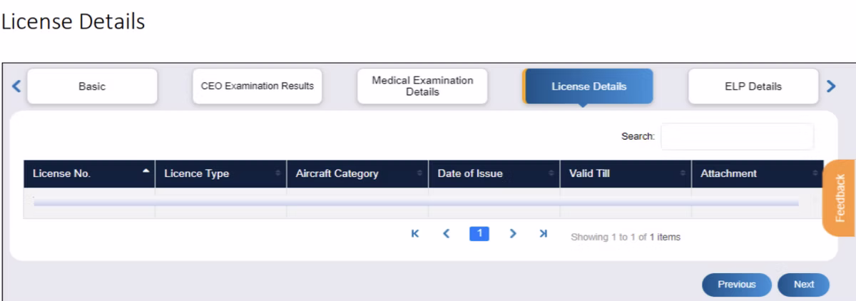 eGCA portal step screenshot