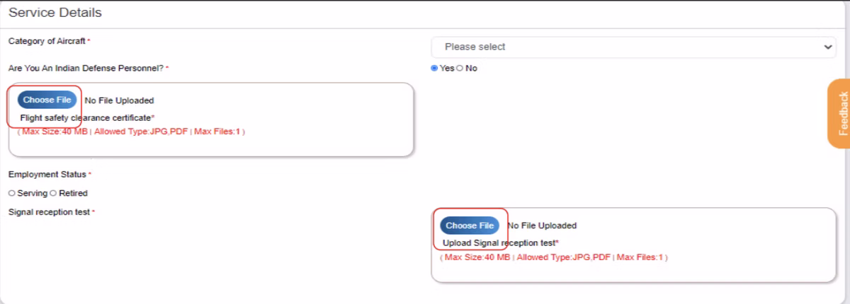 eGCA portal step screenshot