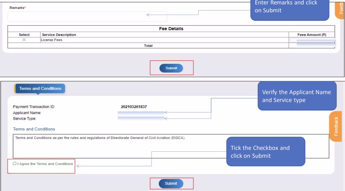 eGCA portal step screenshot