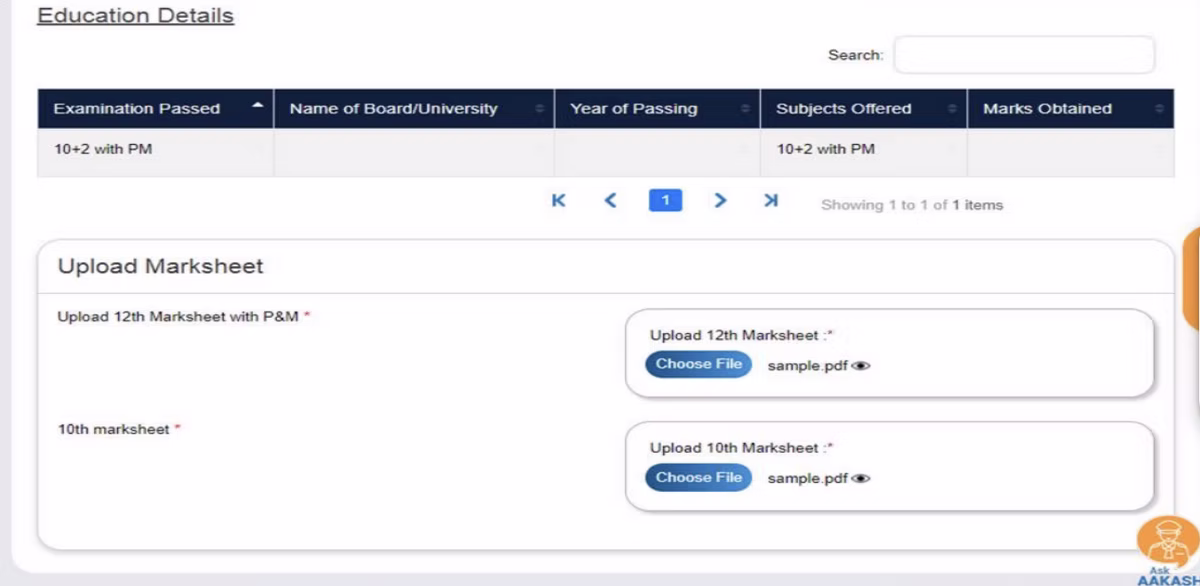 eGCA portal step screenshot