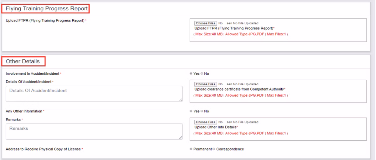 eGCA portal step screenshot