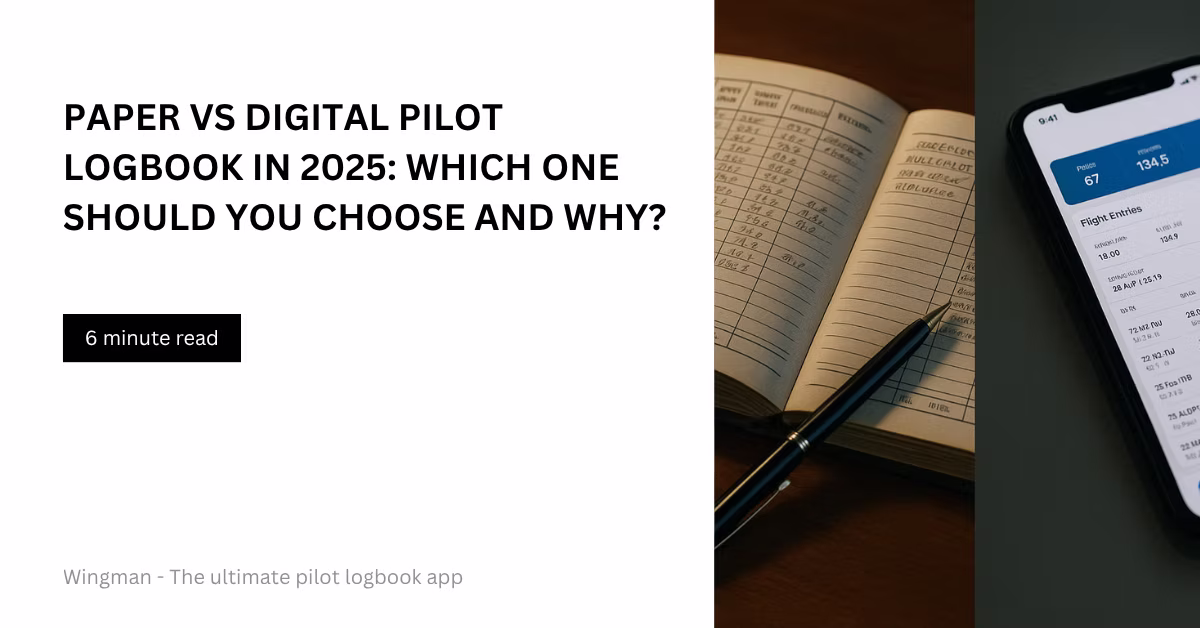 Paper v/s digital pilot logbook in 2025