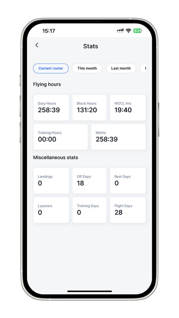ar feature detailed statistics screen on a phone 2