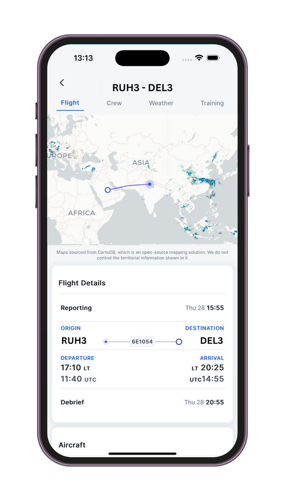 mini preflight briefing screen on a phone 3