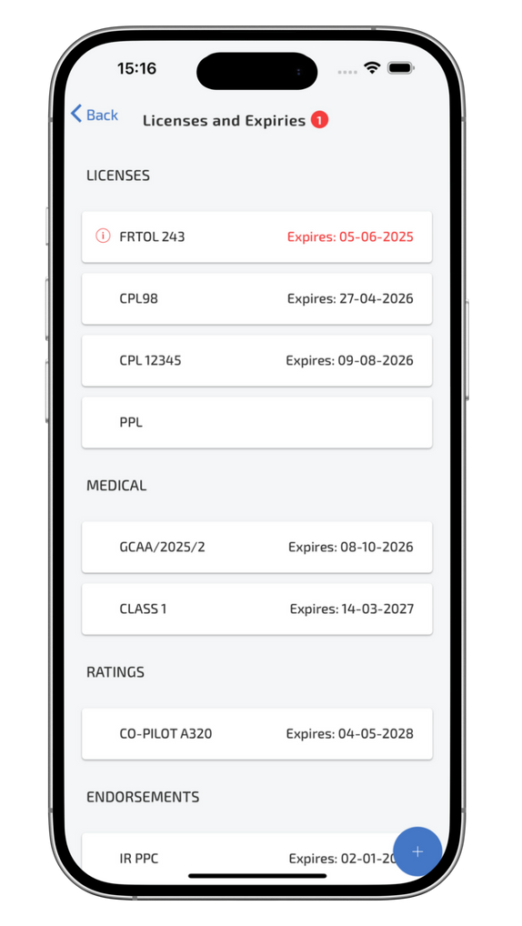 add and manage expiries screen on a phone 3