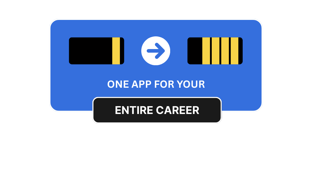 Wingman Pilot Logbook career page showing flight totals by role across an entire flying career
