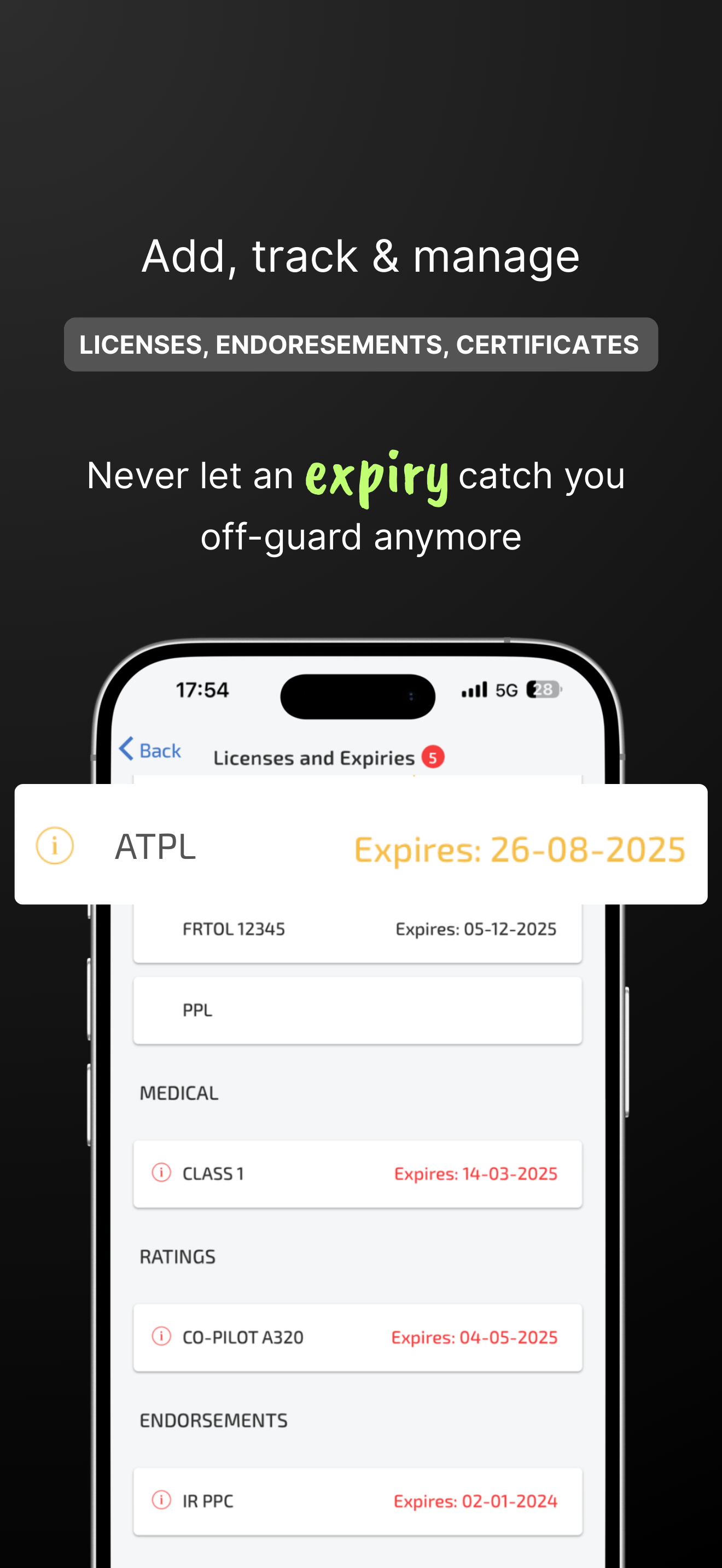 Store License and Certificate Expiries